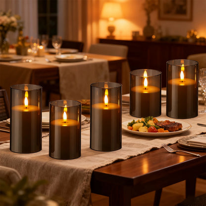 Set van 3 LED-kaarsen met afstandsbediening en timer – Werkt op batterijen